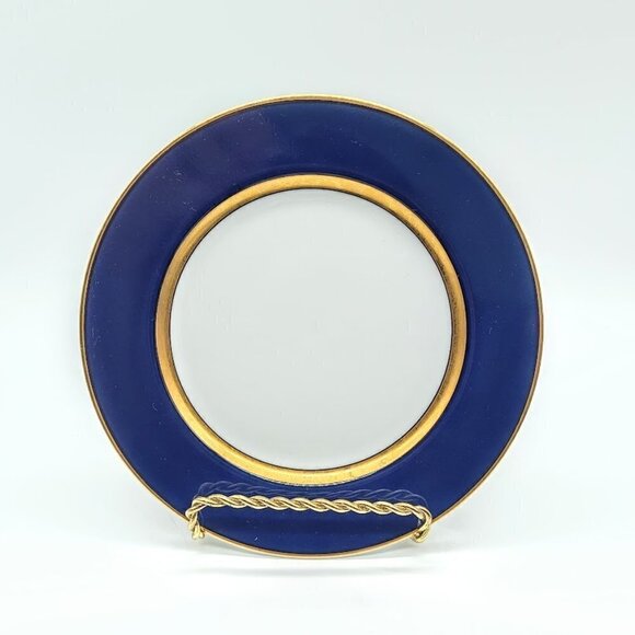 Fitz And Floyd Renaissance Cerulean Blue Bread Plates (3) - Picture 3 of 4